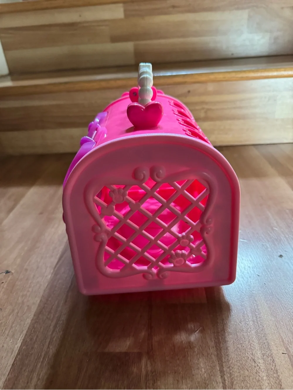 Disney Bright Pink Minnie-Inspired Toy Carrier with Beaded Handle